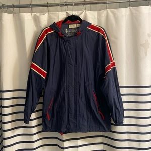 Vintage red, white and blue women’s wind breaker